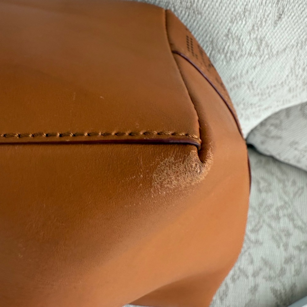 Rebecca Minkoff Cognac Brown Leather Perforated Laser Cut Tote Bag Shoulder Bag - Picture 13 of 13